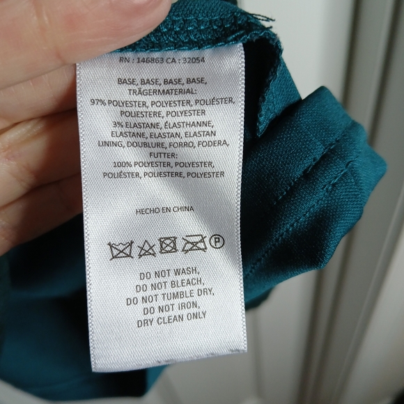 Mare Mare x Anthropologie Anne Teal Green Tiered Dress Size Medium - Picture 7 of 8